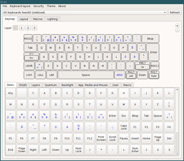 A screenshot of VIAL. A tool used to program my new keyboard.